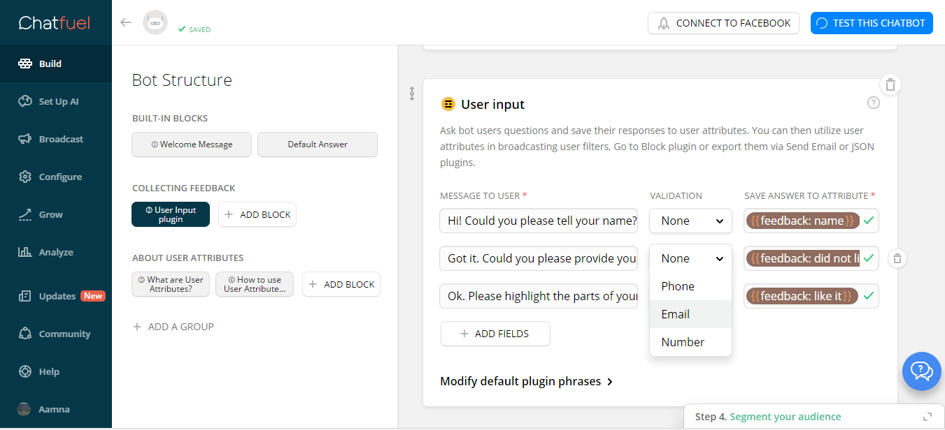 Chatfuel Dashboard