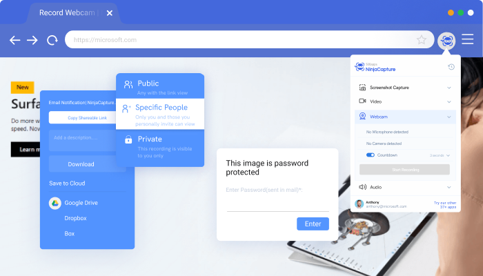 Manage Privacy or Password protect your Shared Recording