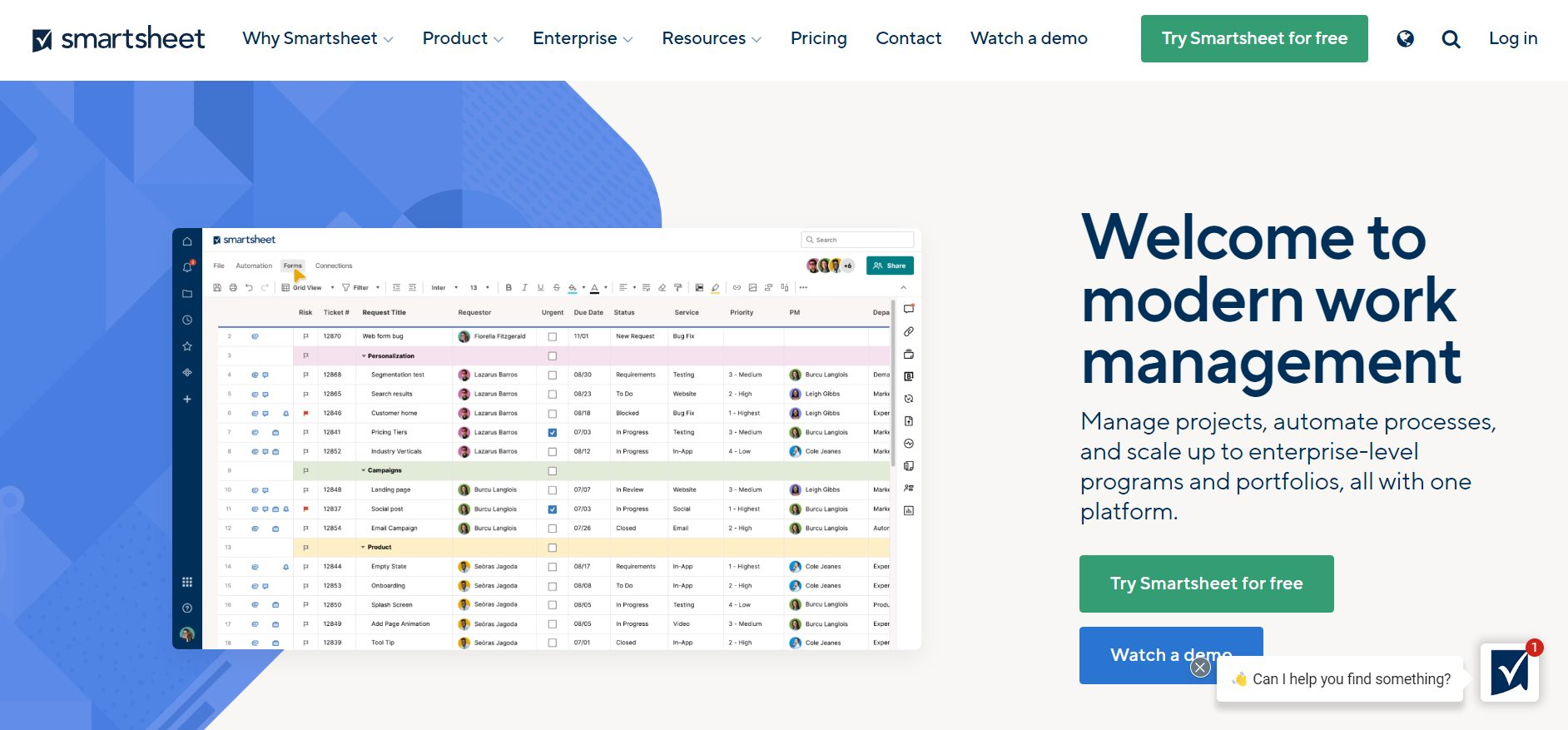 Smartsheet Dashboard