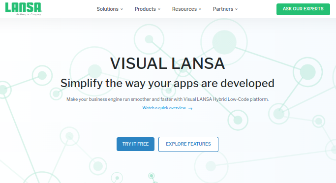 Visual LANSA Dashboard